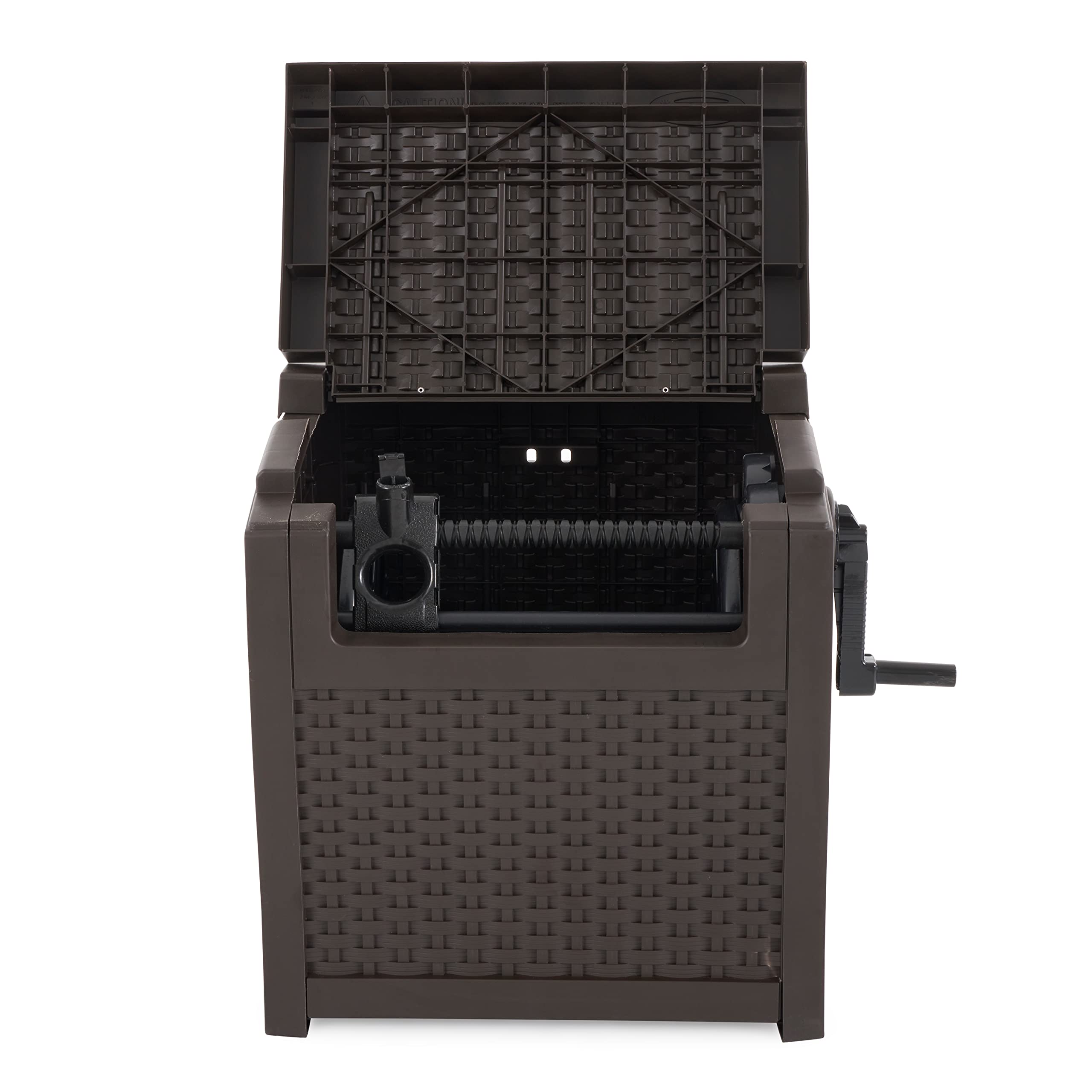 Suncast guía Smart Trak mostrando enrollado uniforme y sin nudos