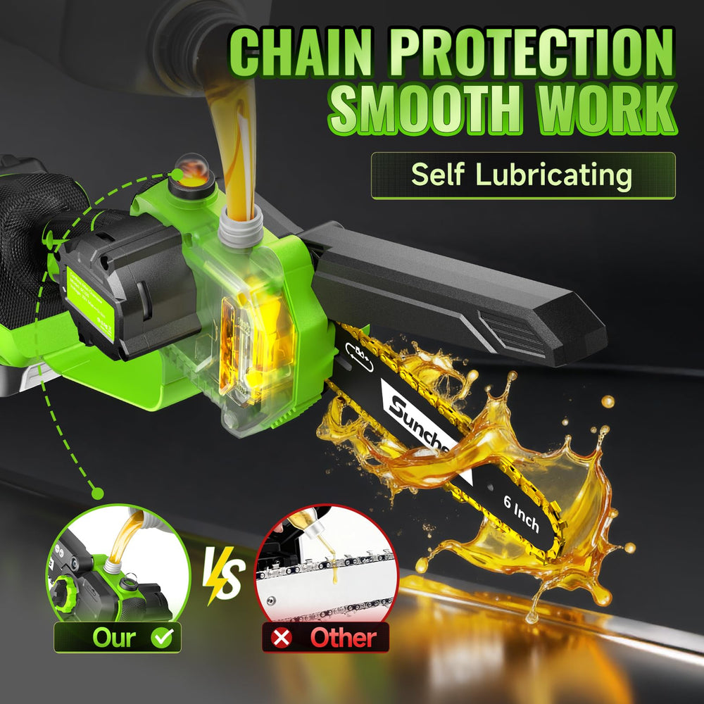 sunchers mecanismo de autoengrase en funcionamiento para cortes suaves