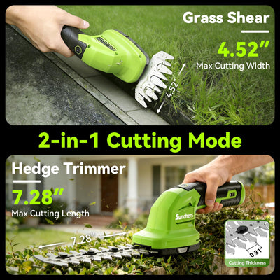 sunchers close-up of blade teeth for precise clean cuts on hedges and shrubs