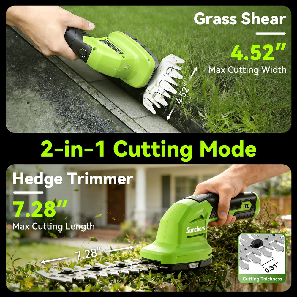 sunchers close-up of blade teeth for precise clean cuts on hedges and shrubs