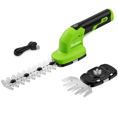 sunchers front view showing blades and compact design for easy storage and handling