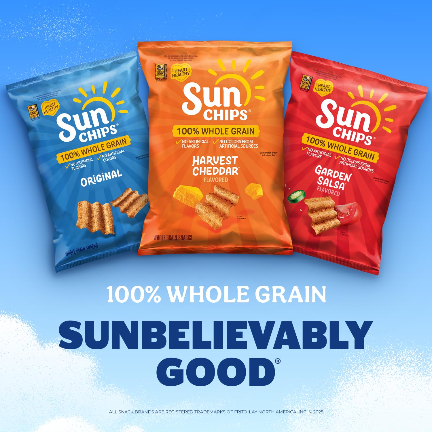 SunChips comparación de tamaño en mano para ver porción individual