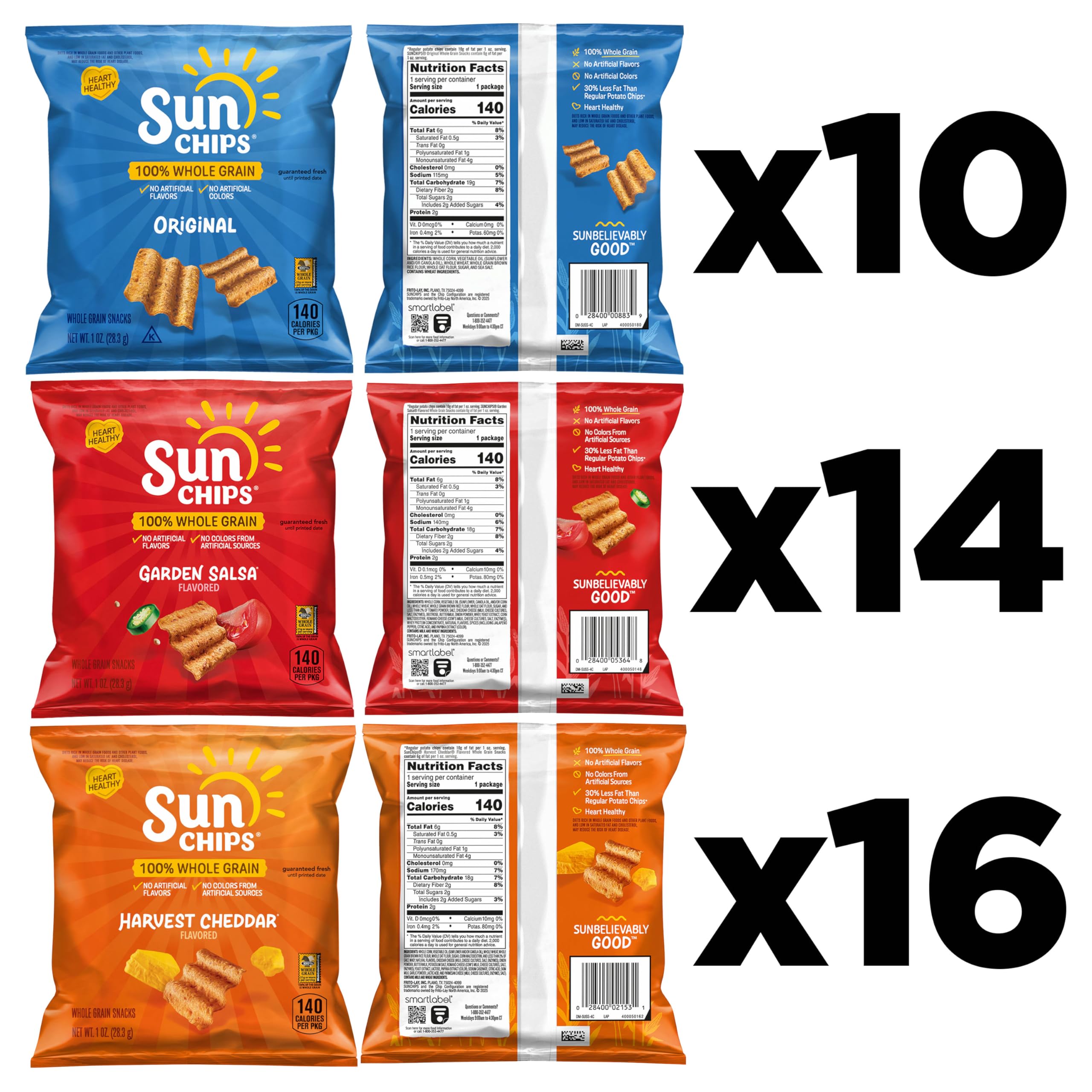 SunChips detalle de la textura ondulada y crujiente que conserva sabor
