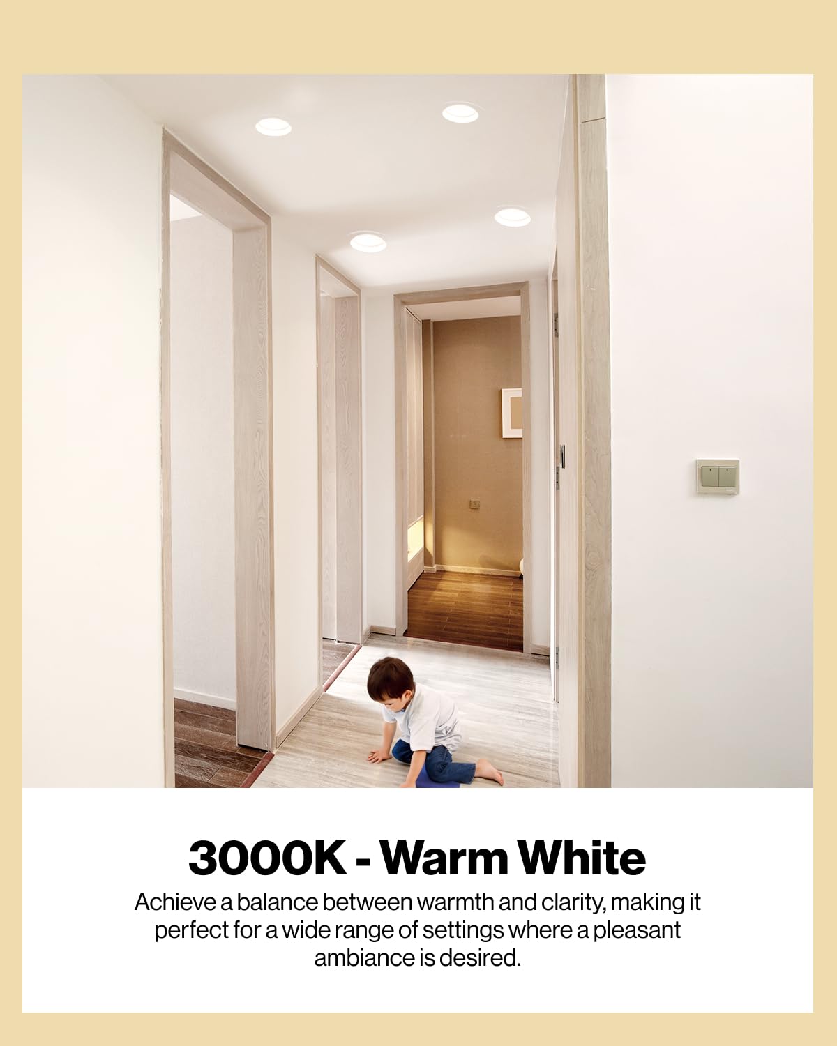 Sunco BR30 installed in recessed can showing even room illumination