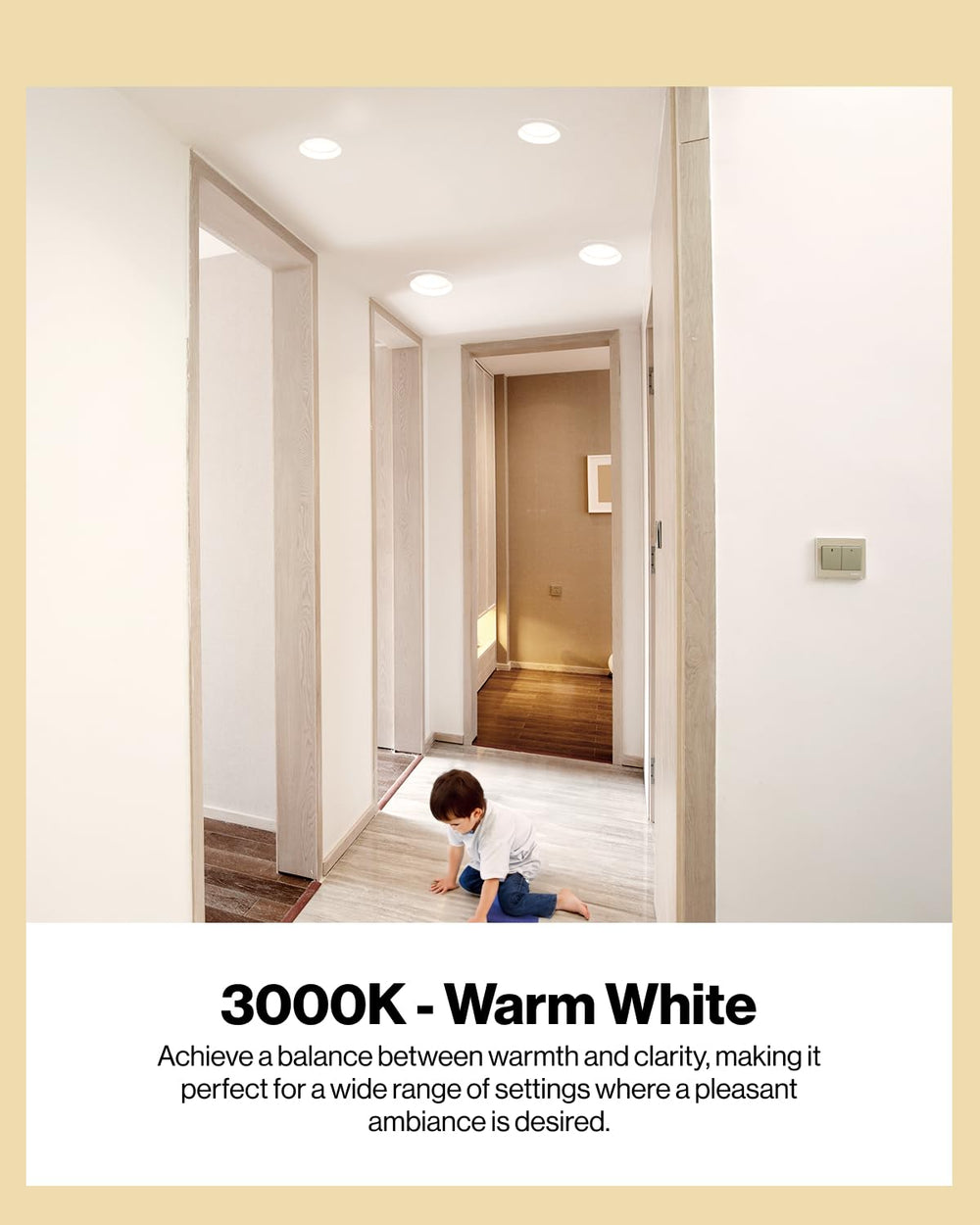 Sunco BR30 installed in recessed can showing even room illumination