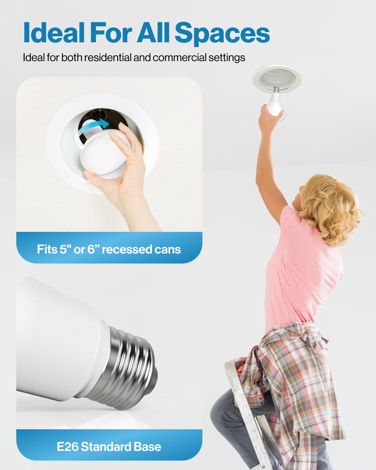 Sunco primer plano del difusor mostrando luz homogénea sin deslumbrar
