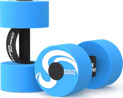 Sunlite Sports vista frontal del par de mancuernas, práctico y flotante