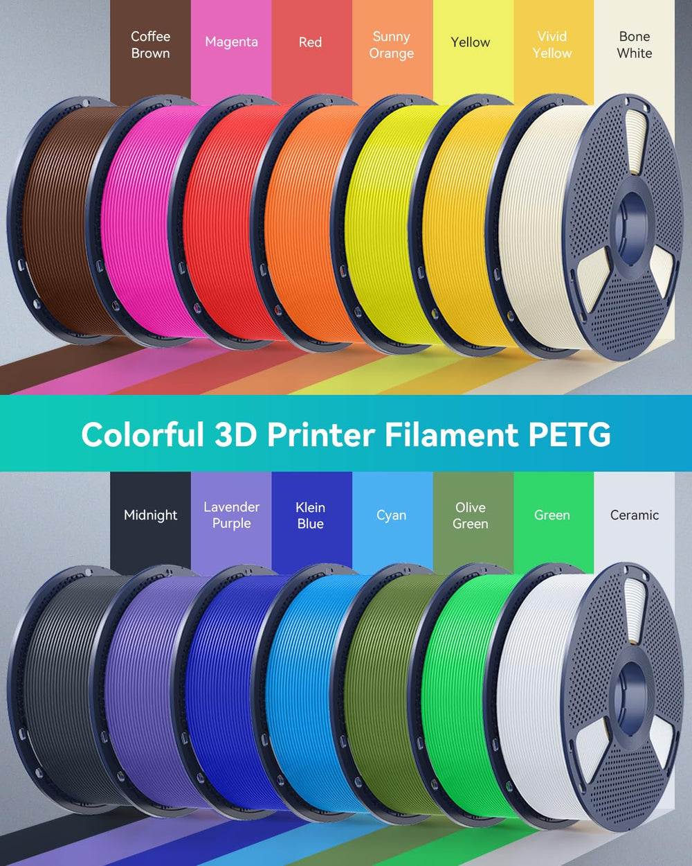 SUNLU PETG extrusion from nozzle showing clean flow and reduced stringing benefit