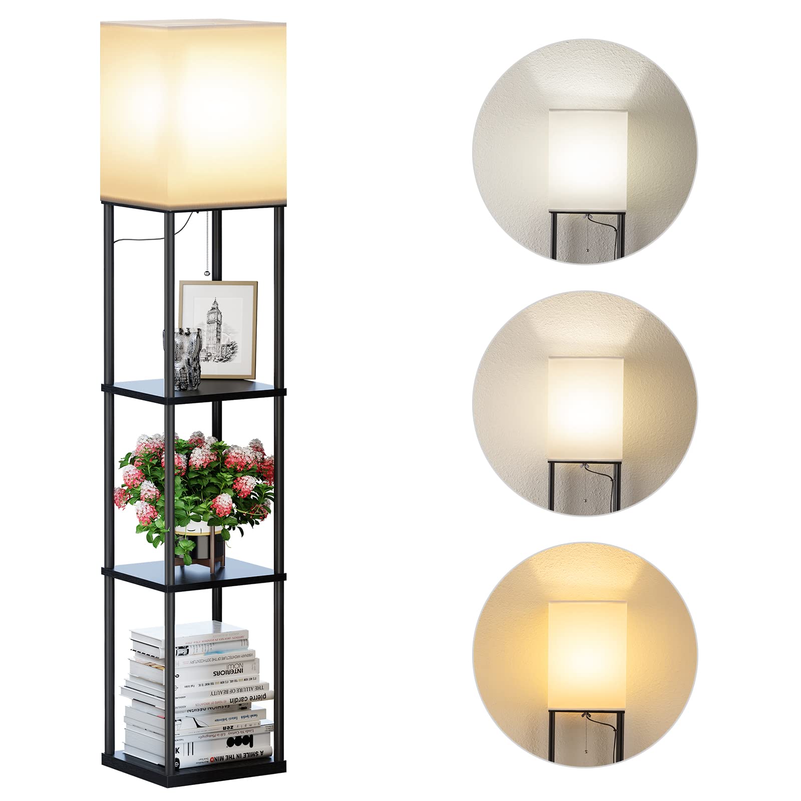 sunmory lámpara de pie frente mostrando diseño minimalista y función de luz