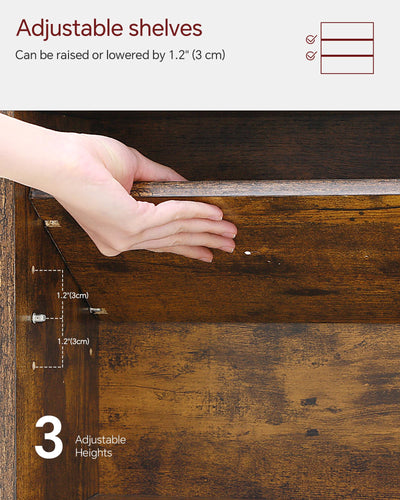 SUNMORY drawer detail showing convertible cabinets and versatile storage benefit