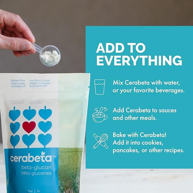 Sunny Boy Cerabeta mixed into a smoothie, convenient daily fiber boost