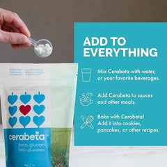 Sunny Boy Cerabeta mixed into a smoothie, convenient daily fiber boost