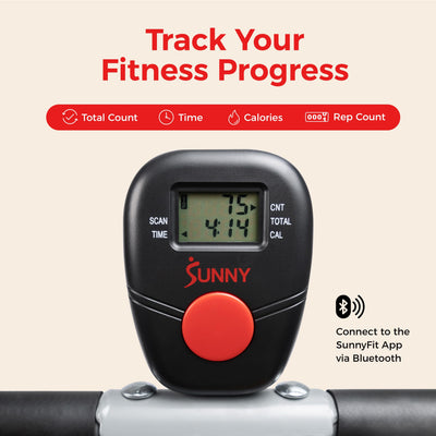 Sunny Health & Fitness comparación de escala que ilustra la capacidad de 330 lb