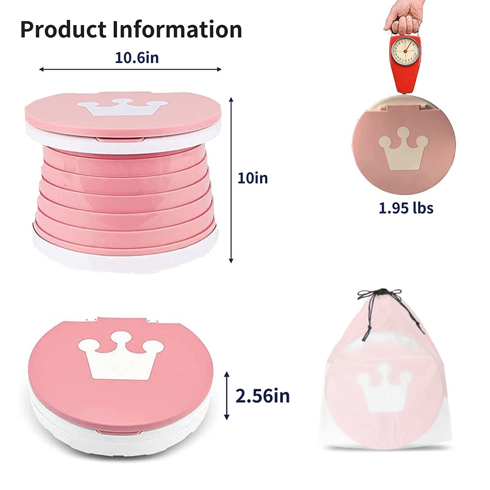 SunnySmile size comparison with hand demonstrating compact foldability