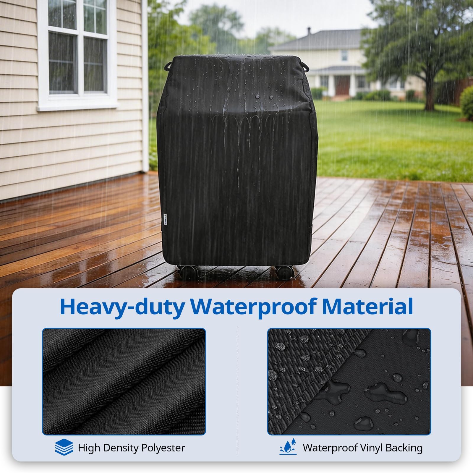 SunPatio waterproof vinyl coating detail repelling rain for lasting protection