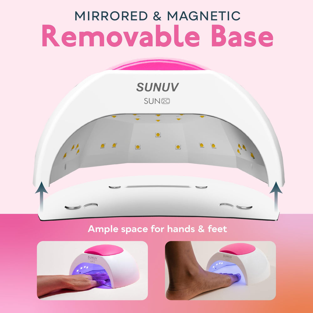 SUNUV SUN2C Rose en uso para pedicura creando resultados homogéneos