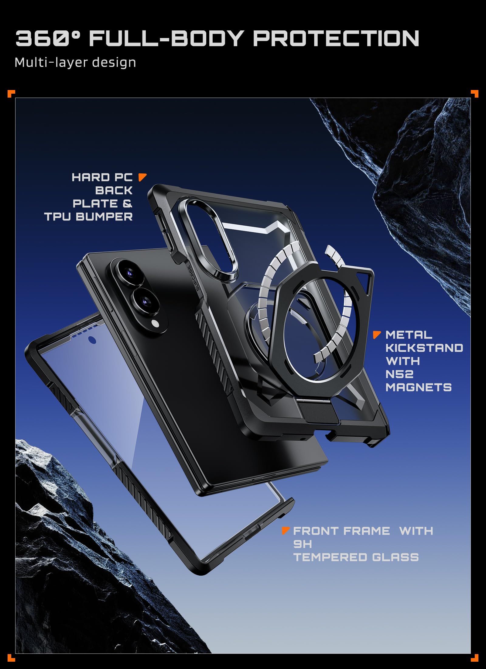 SUPCASE textured side detail offering better anti-slip grip control