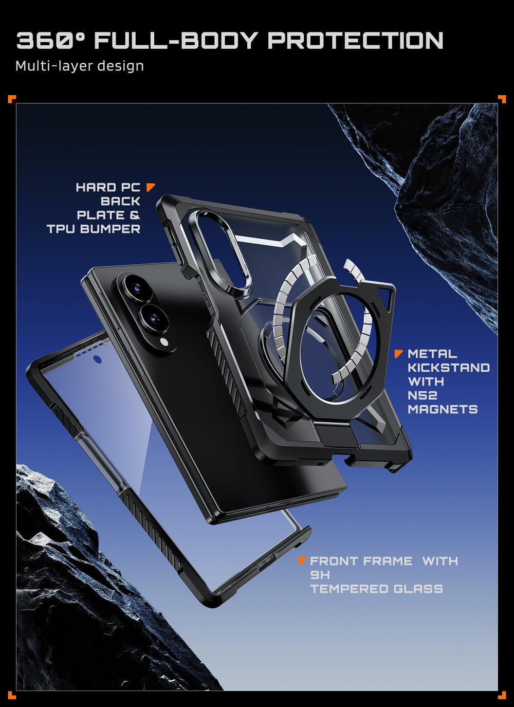 SUPCASE textured side detail offering better anti-slip grip control