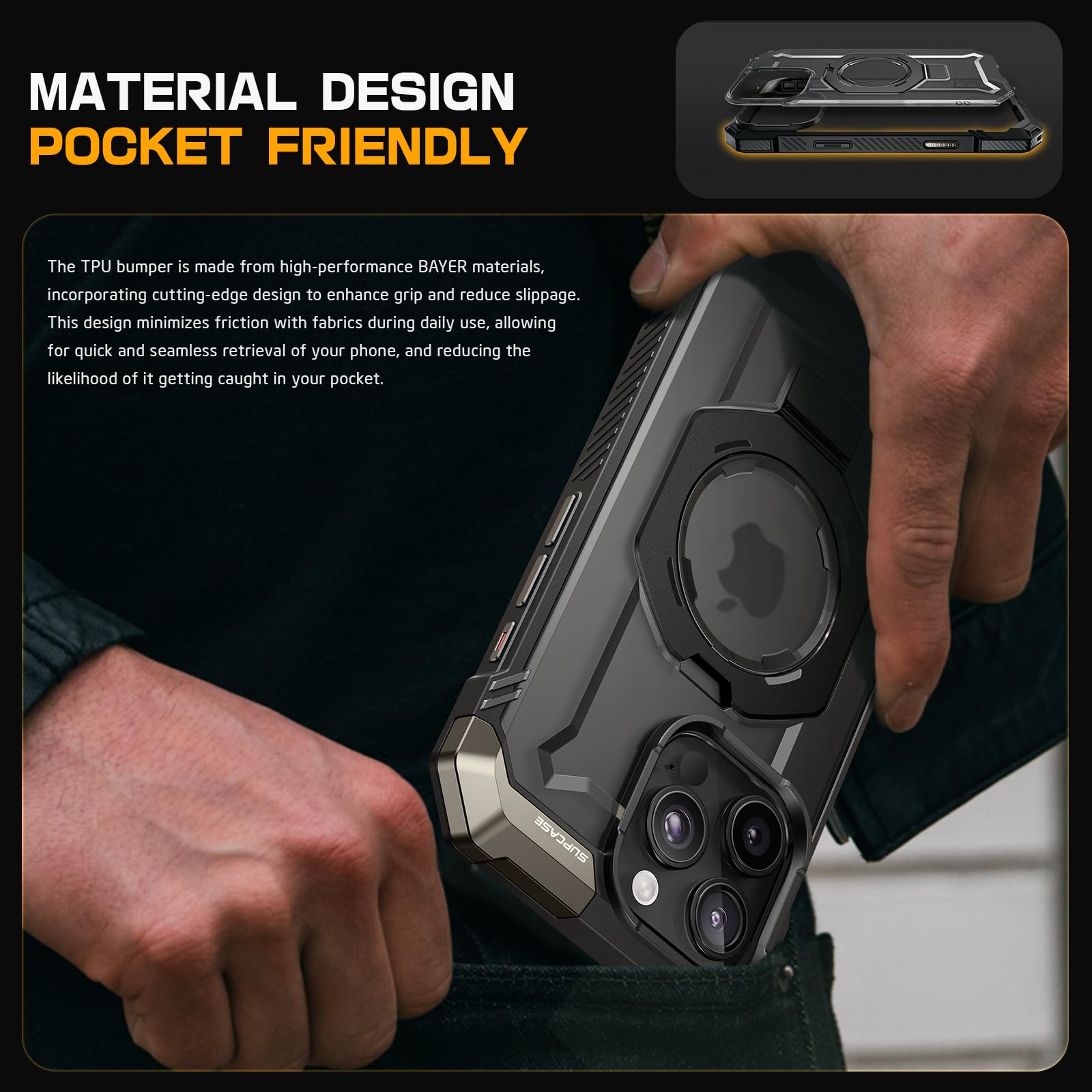 SUPCASE montaje magnético en soporte de coche compatible MagSafe
