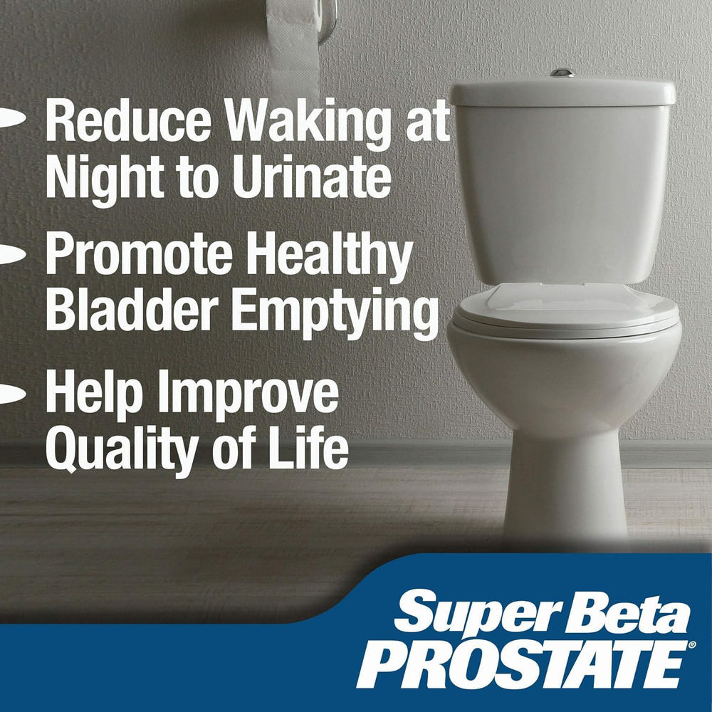 SUPER BETA PROSTATE etiqueta en primer plano con información de ingredientes clave