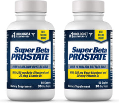 SUPER BETA PROSTATE frasco delantero mostrando diseño y fácil identificación del producto