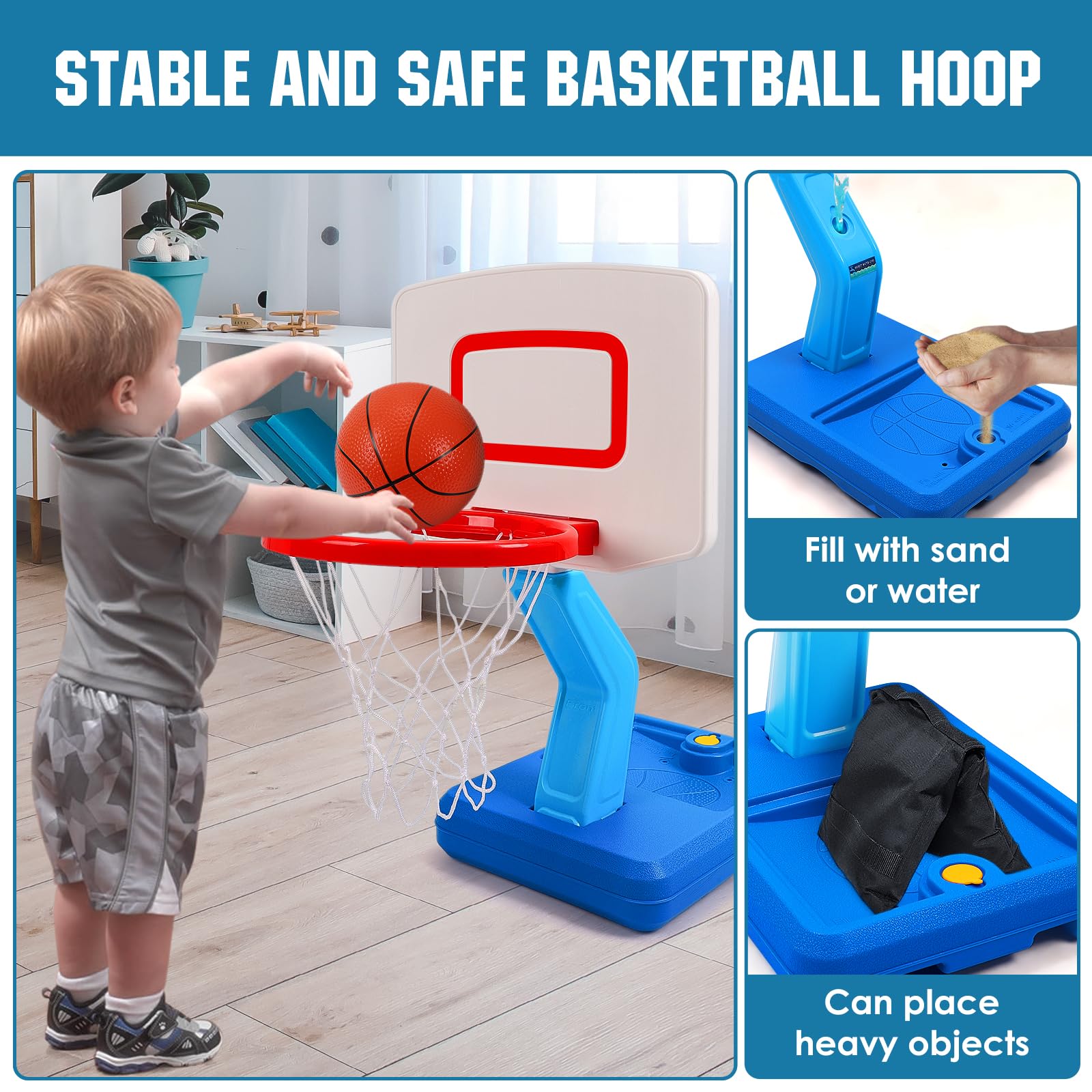 SUPER JOY configuración en piscina para juegos acuáticos seguros
