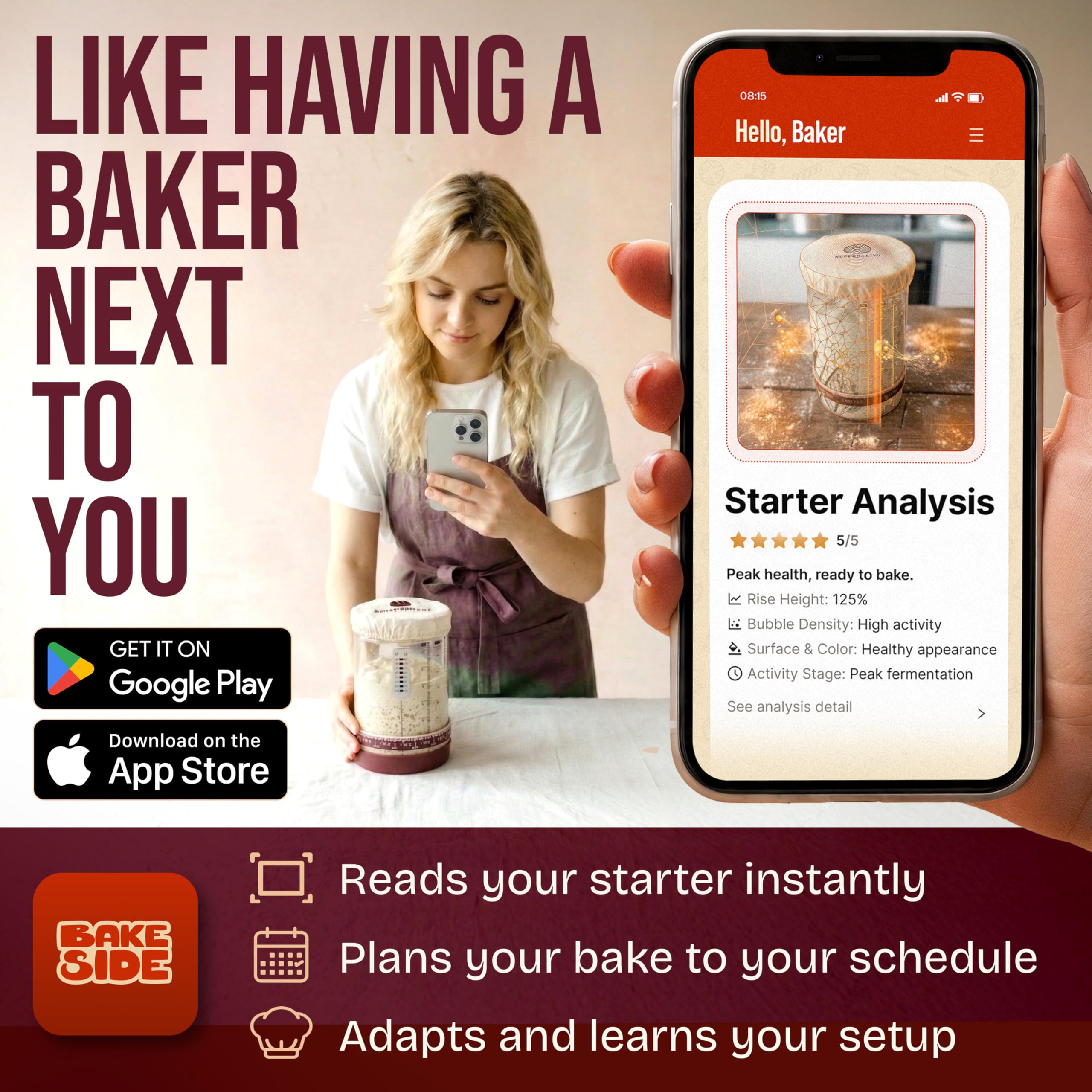 Superbaking banneton two baskets side by side conveying bake-two-loaves efficiency