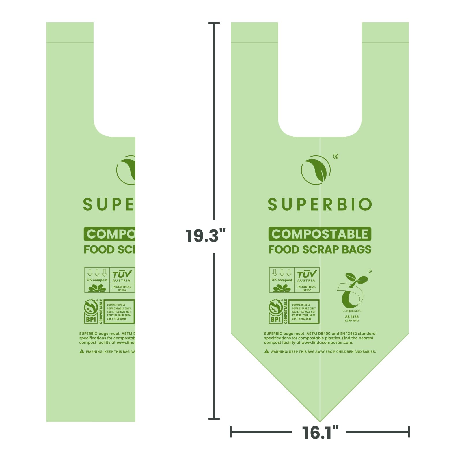 superbio textura del material compostable que muestra resistencia y flexibilidad