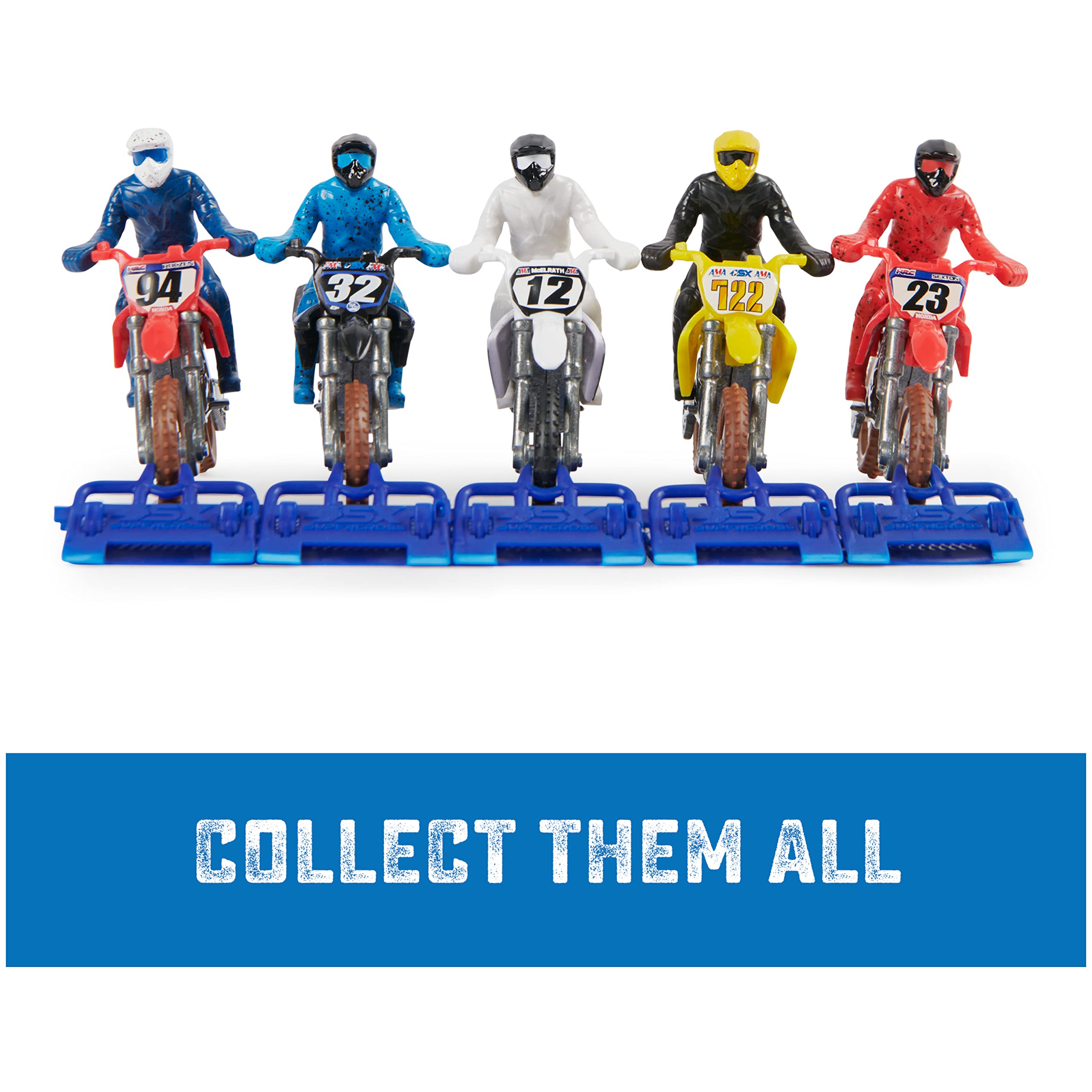 Supercross conjunto exhibido en estante ideal para coleccionistas y exhibición