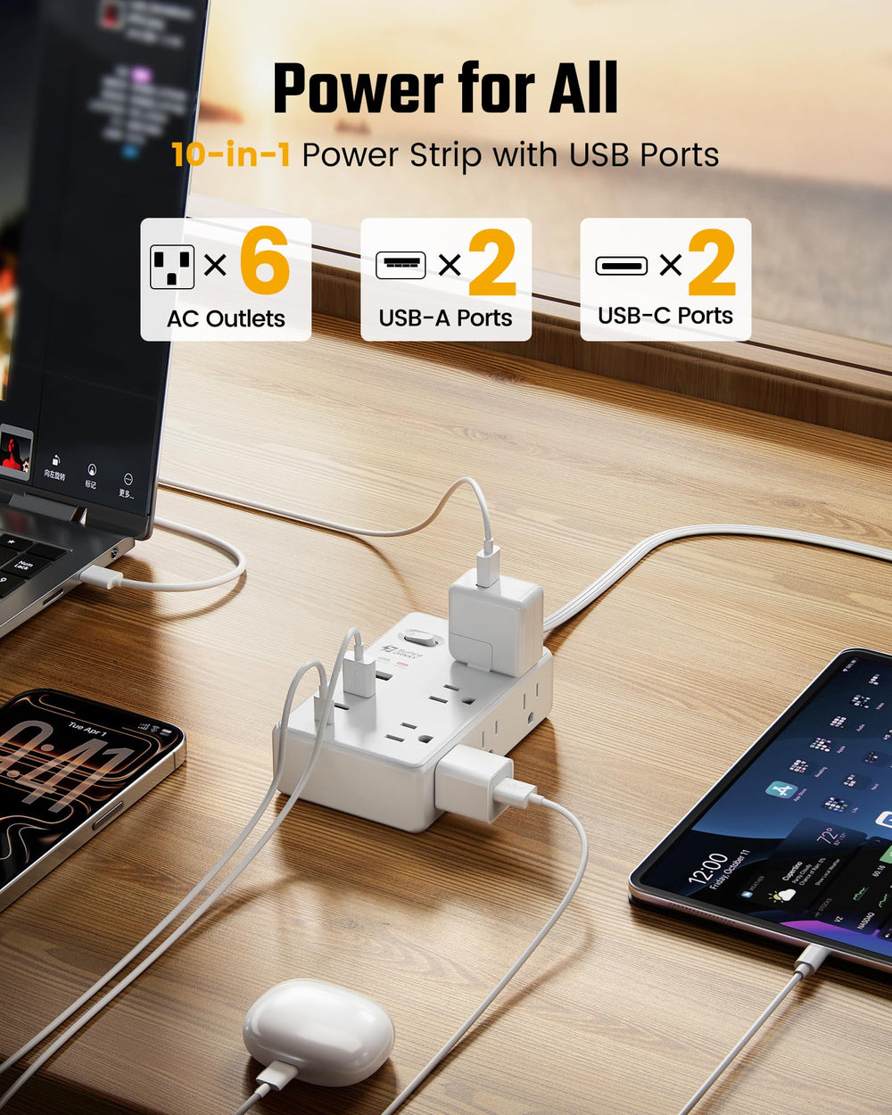 SUPERDANNY mounted under desk for tidy cable management and easy access