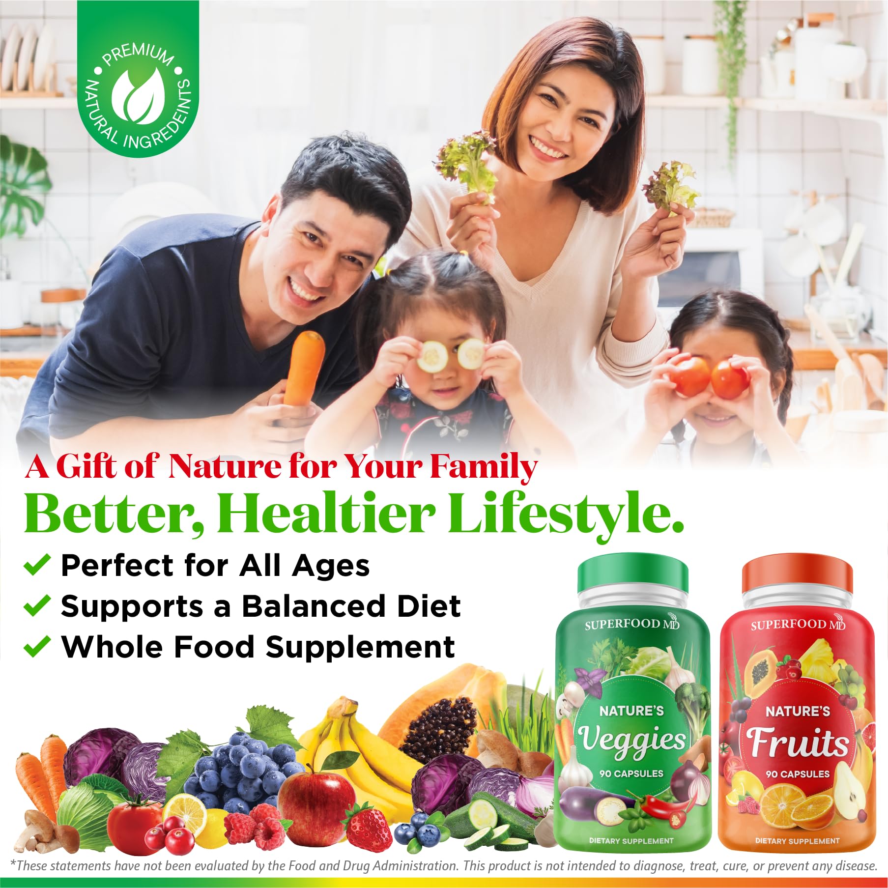 Superfood MD polvo de la mezcla en primer plano mostrando textura y pureza