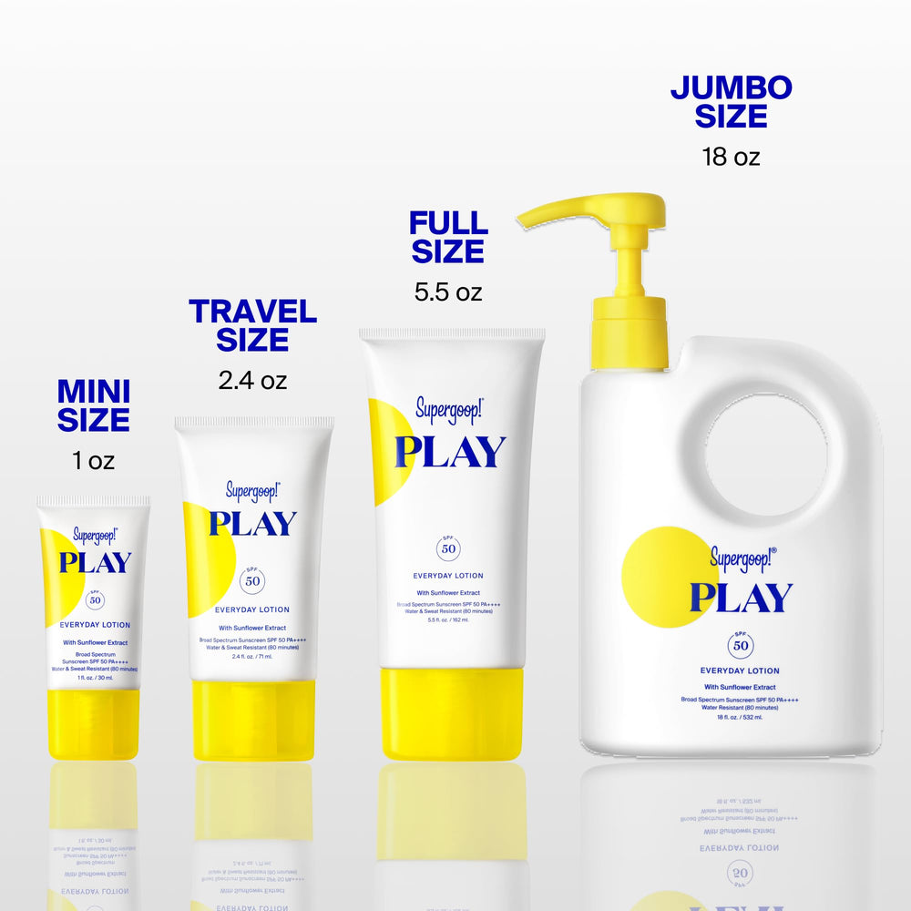 Supergoop! bote dentro de un bolso urbano listo para uso diario y reaplicación