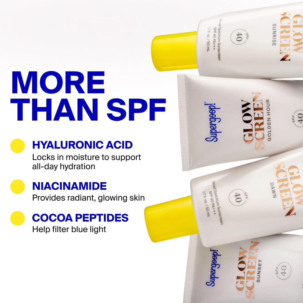 Supergoop! product in hand illustrating 1.7 fl oz size for travel-friendly use