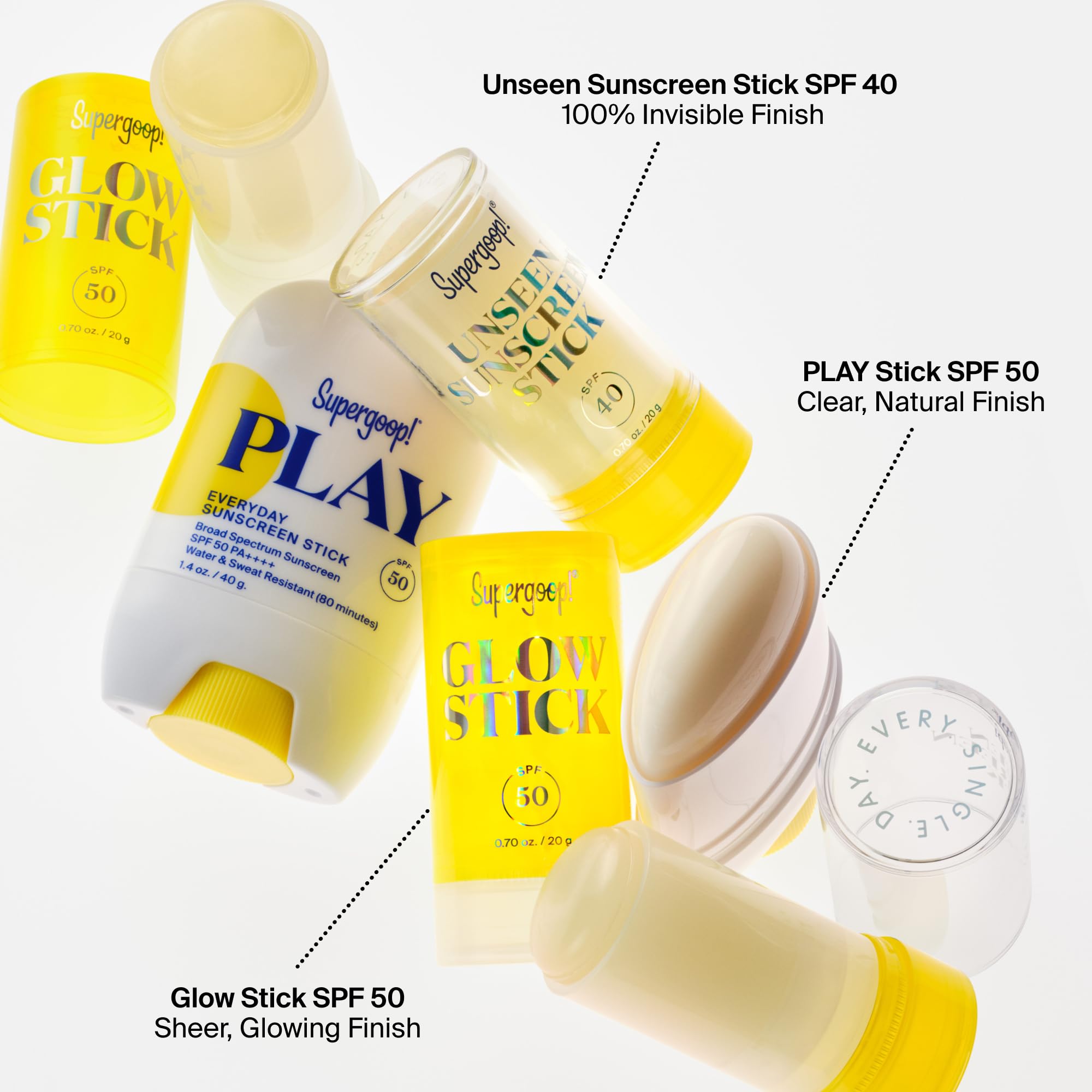Supergoop! uso al aire libre resistente al sudor y al agua