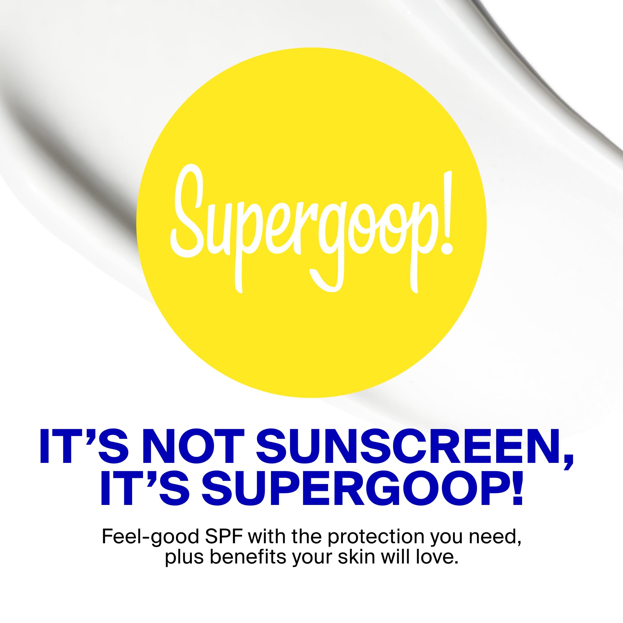 Supergoop! barra en escenario de playa mostrando resistencia al agua y uso activo