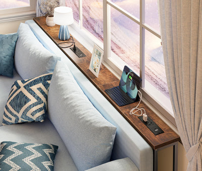 SUPERJARE close-up of dual charging station with AC, USB-A and USB-C for convenient power