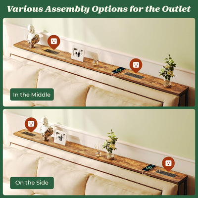 SUPERJARE top view highlighting three desktop panels and continuous surface for decor