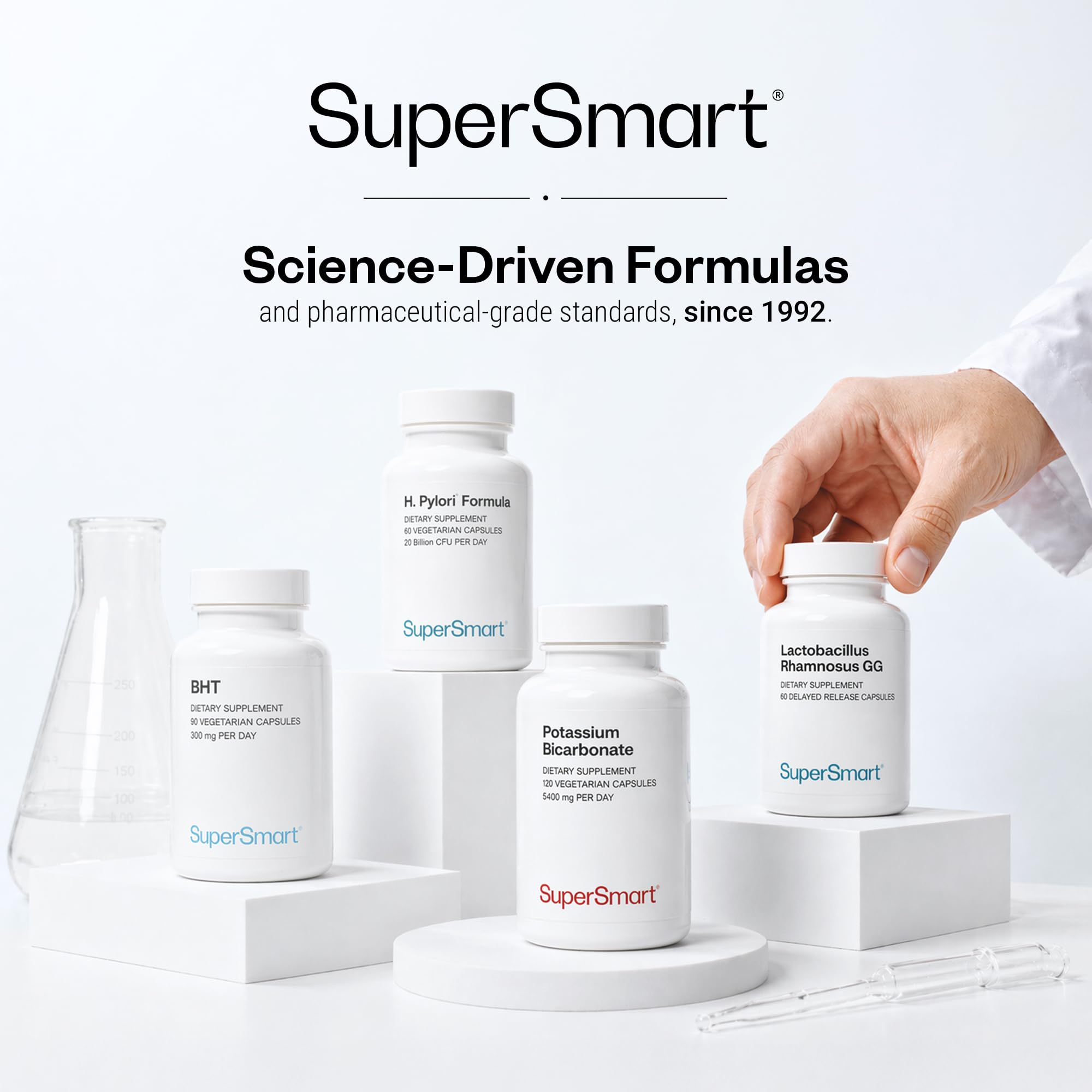 Supersmart gastro‑resistant capsule graphic demonstrating targeted delivery