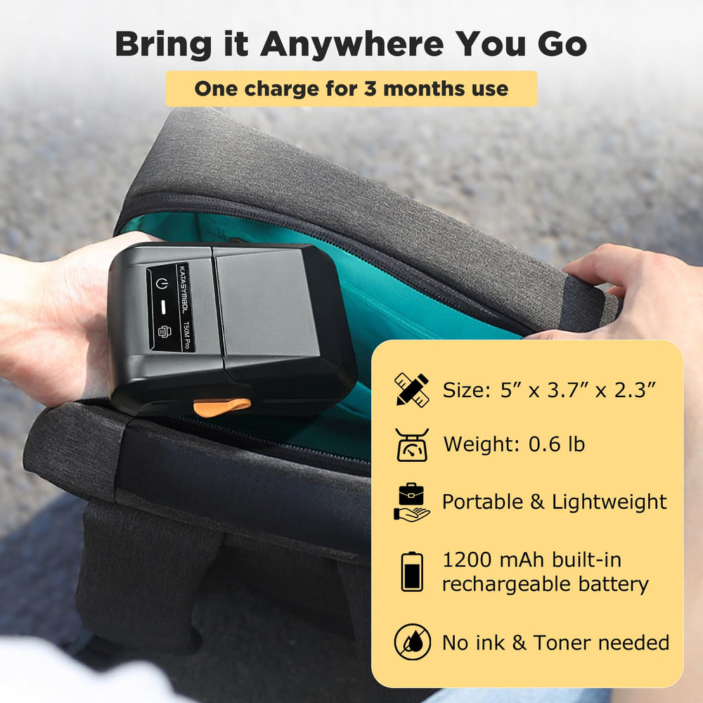 SUPVAN T50M Pro held in hand to show size and portability advantage