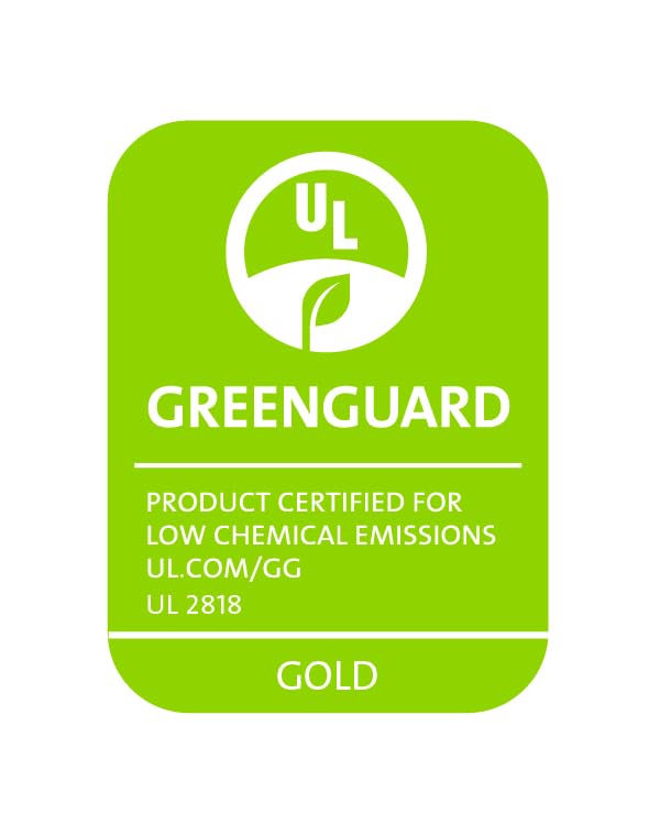 SureGuard etiqueta GreenGuard Gold y certificación visible