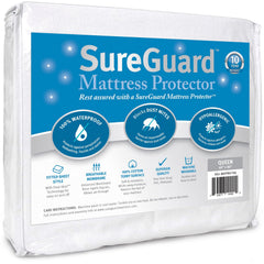 SureGuard frontal del empaque mostrando protección impermeable