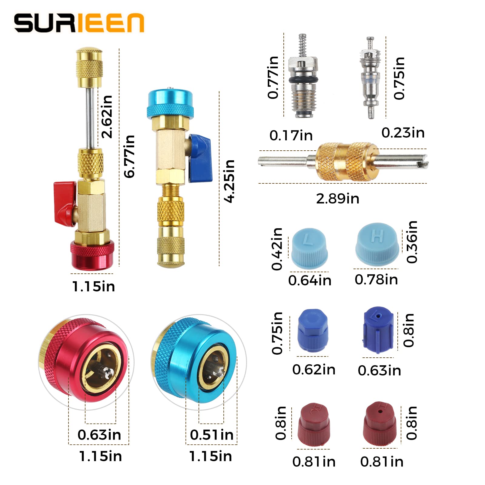 SURIEEN detalle de la varilla de acero inoxidable y resistencia