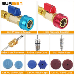 SURIEEN núcleos R134A y tapones incluidos para múltiples reparaciones