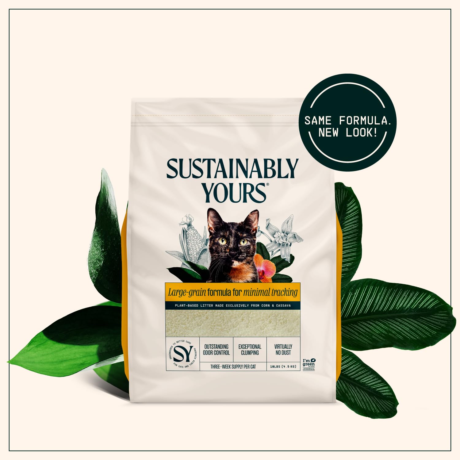 Sustainably Yours 10 lb bag next to household items to show size and value