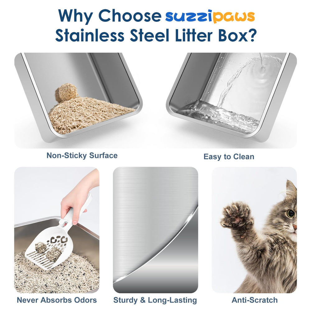 suzzipaws pala incluida y volumen de 37 L para menos cambios frecuentes