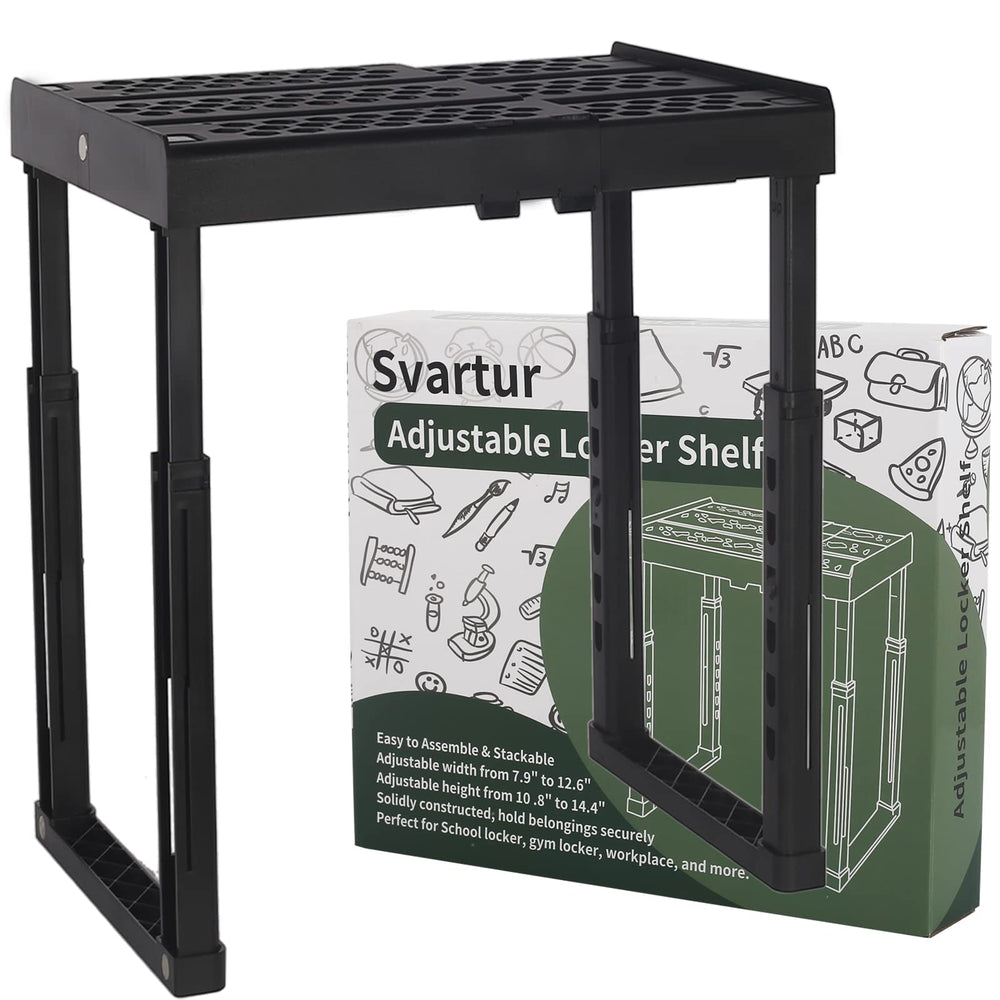 Svartur frente del estante mostrando diseño compacto y utilidad