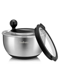 SveBake centrifugador frontal mostrando el cuerpo de acero, ahorro de espacio