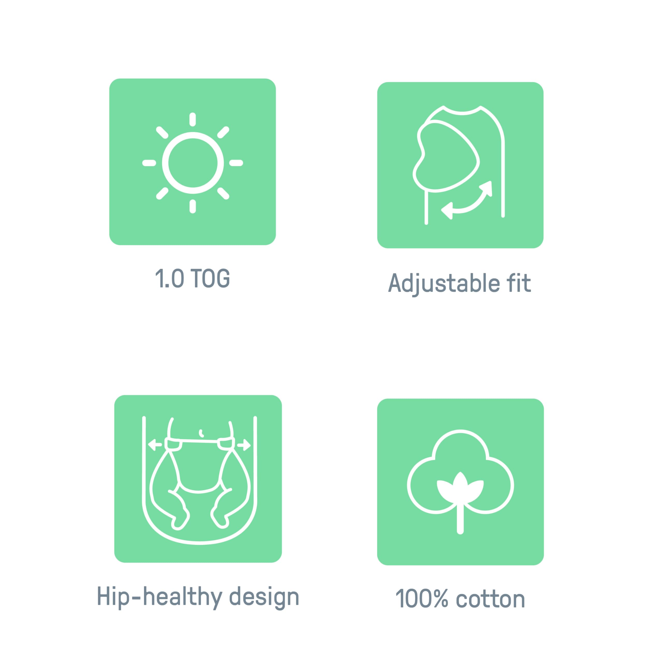 SwaddleMe primer plano de la textura de algodón suave y transpirable