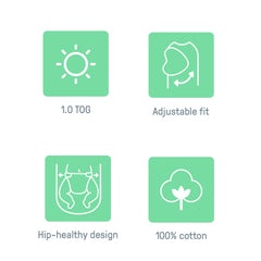 SwaddleMe primer plano de la textura de algodón suave y transpirable
