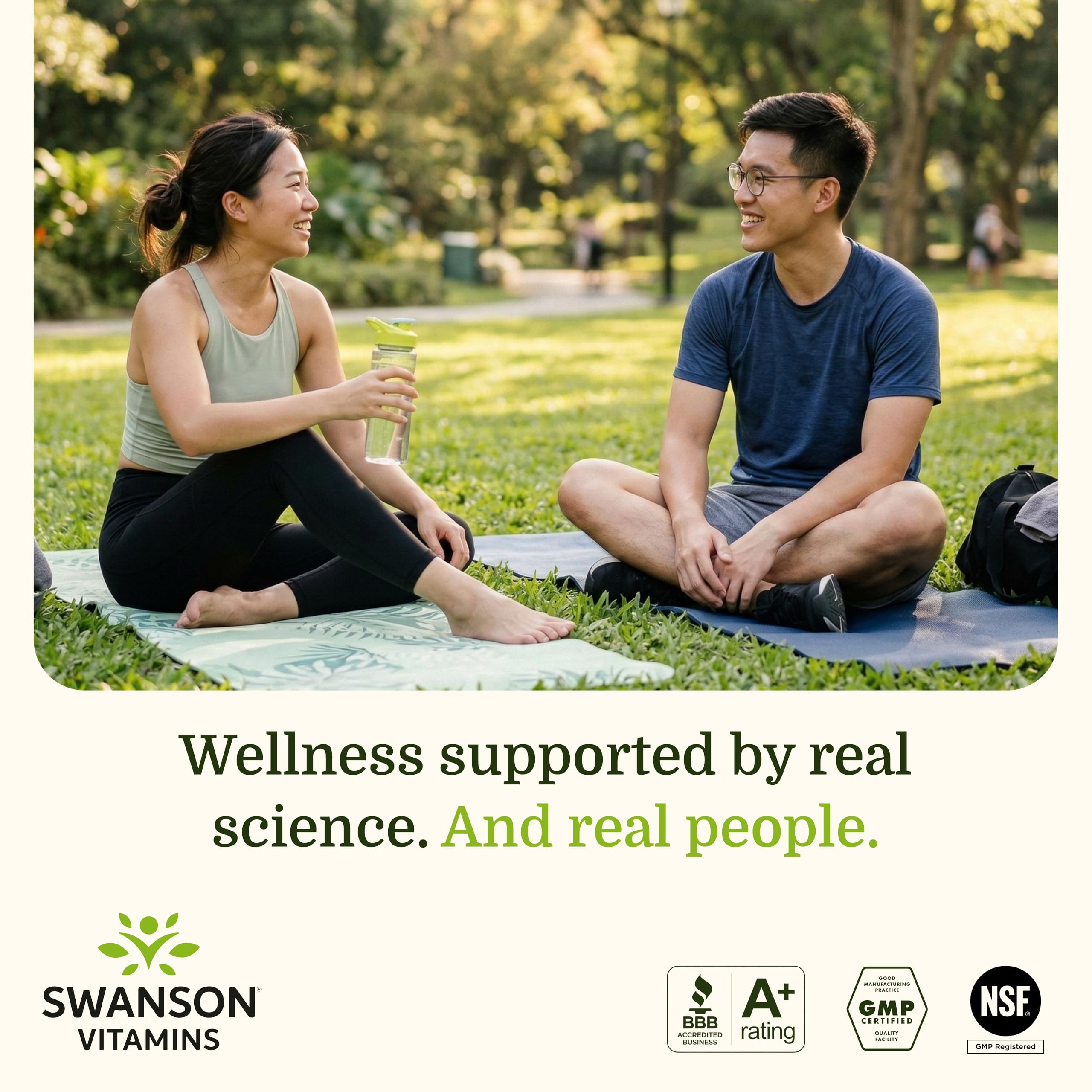 Swanson en ambiente lifestyle junto a dieta equilibrada y bienestar